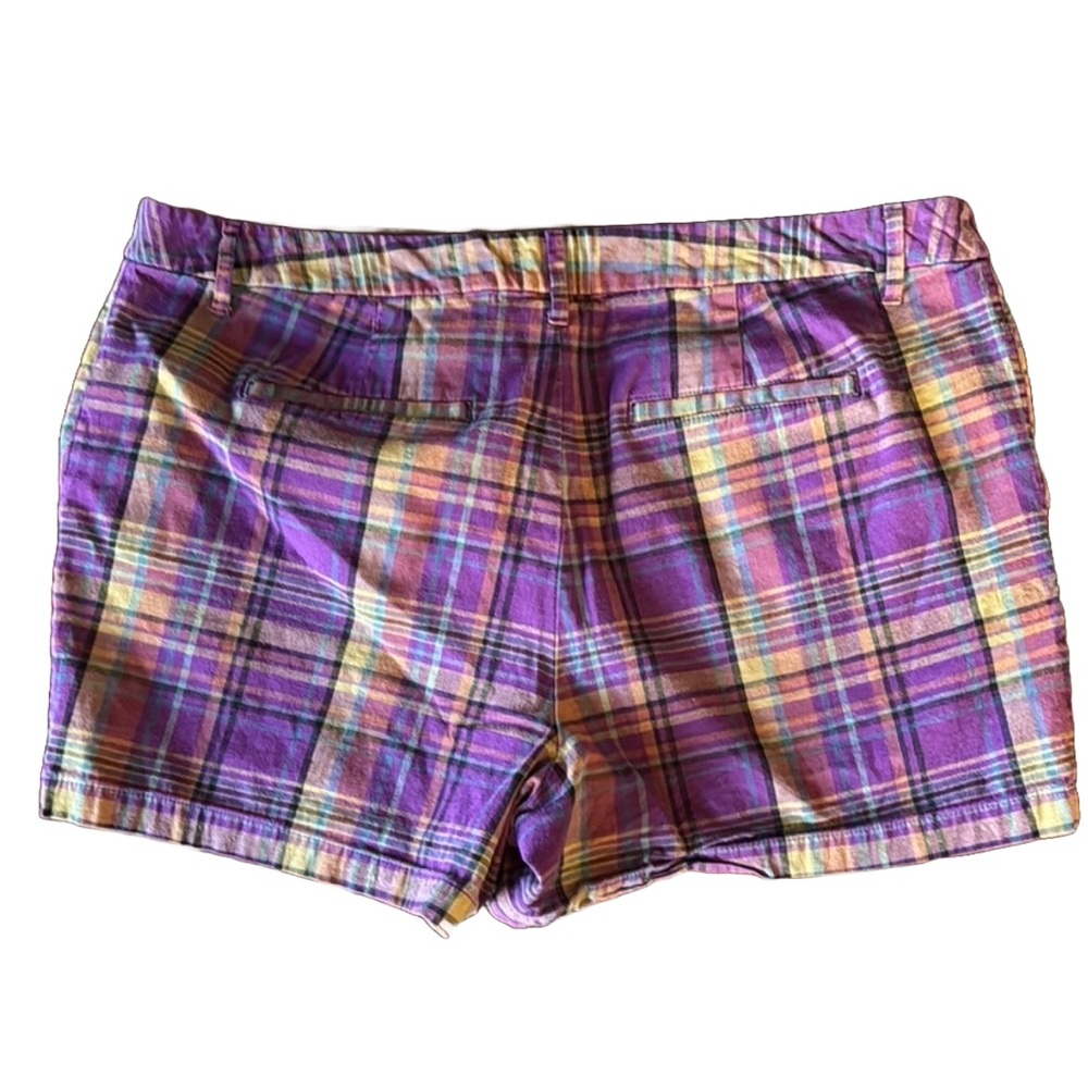 a new day Plaid Women's Shorts - Purple and Yellow - Picture 2 of 2